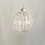 Thumbnail: Clear  Glass Bauble With Glitter Stripes