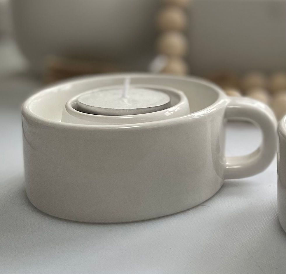 Thumbnail: Ceramic Dual Purpose  Tealight  Candle Holder,  Dinner Candle  