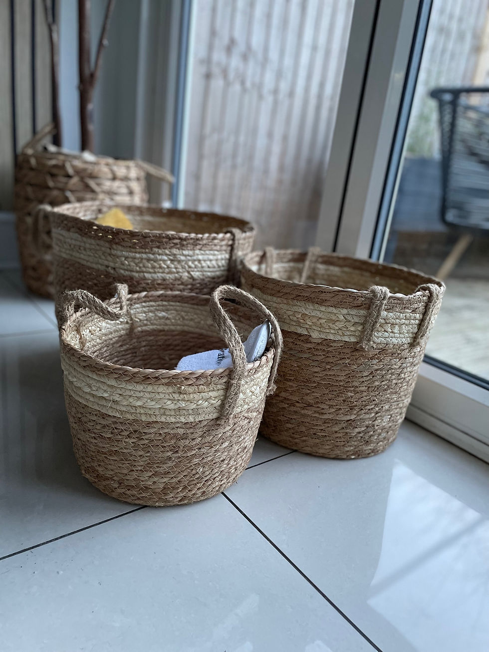 Thumbnail: Rattan Baskets With Handles 