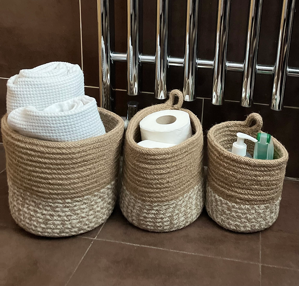 Thumbnail: Set of 3 premium Quality Jute Hanging Baskets 