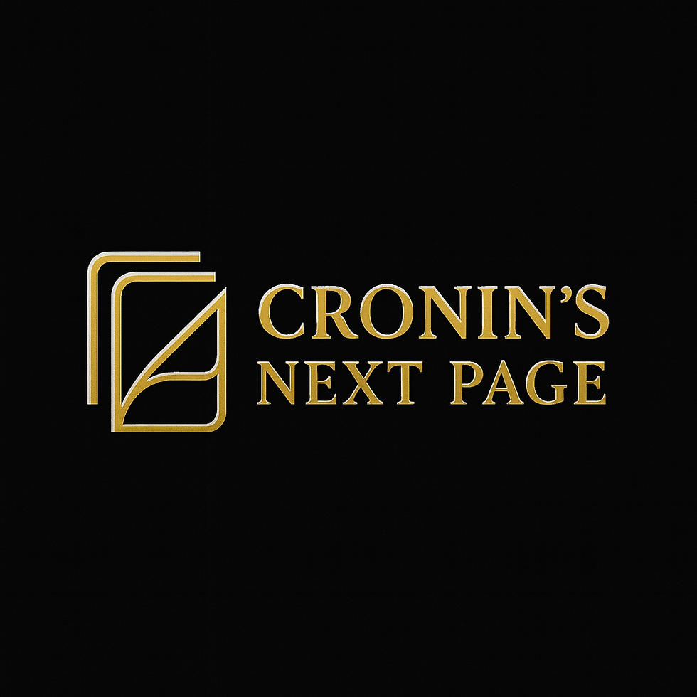 Cronin's Next Page gold logo for professional website design services