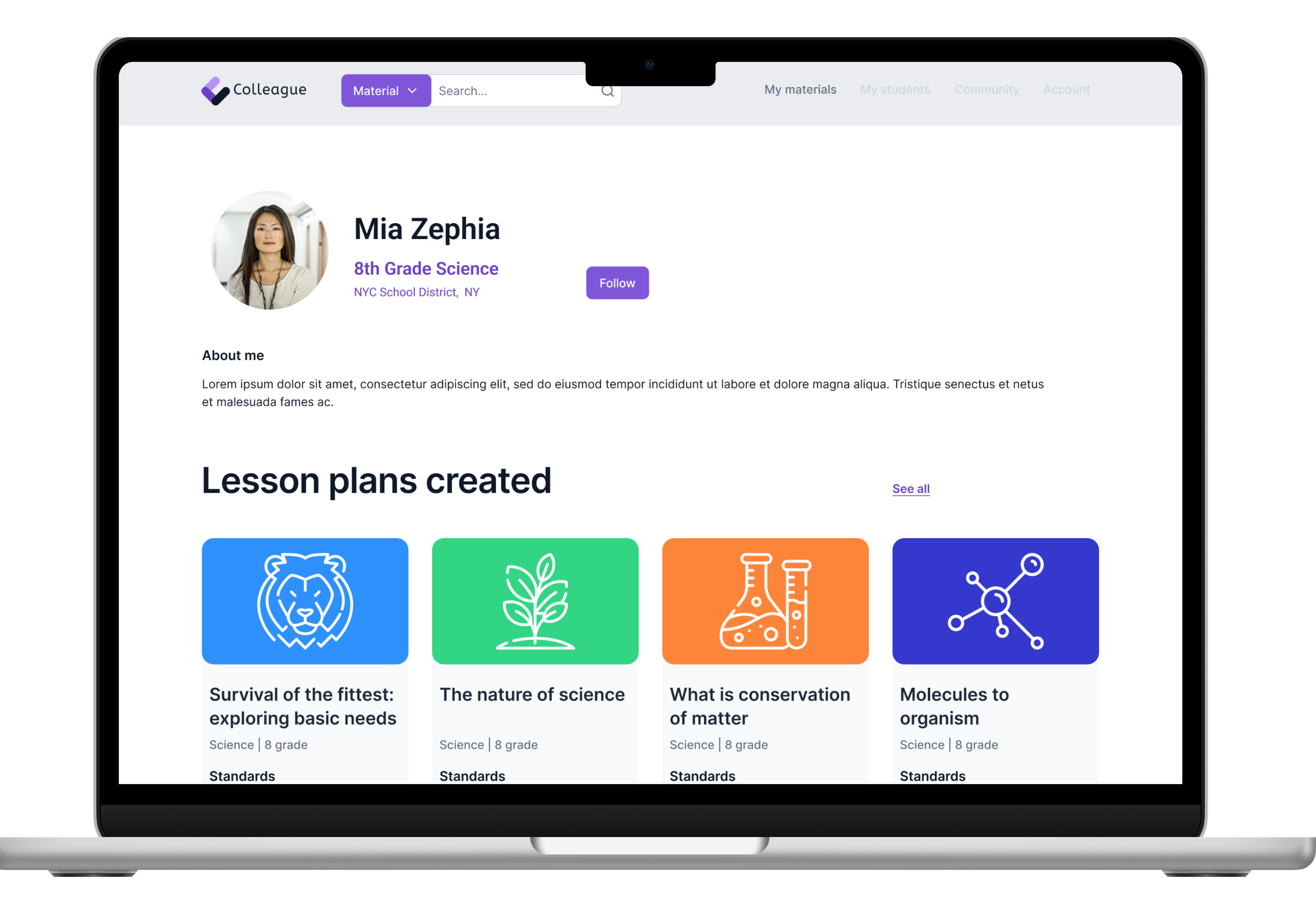 Colleague AI on laptop mockup