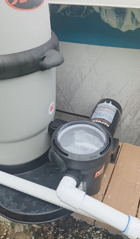 Hayward PowerFlo Matrix 1.5 HP pump connected to an XStream cartridge filter