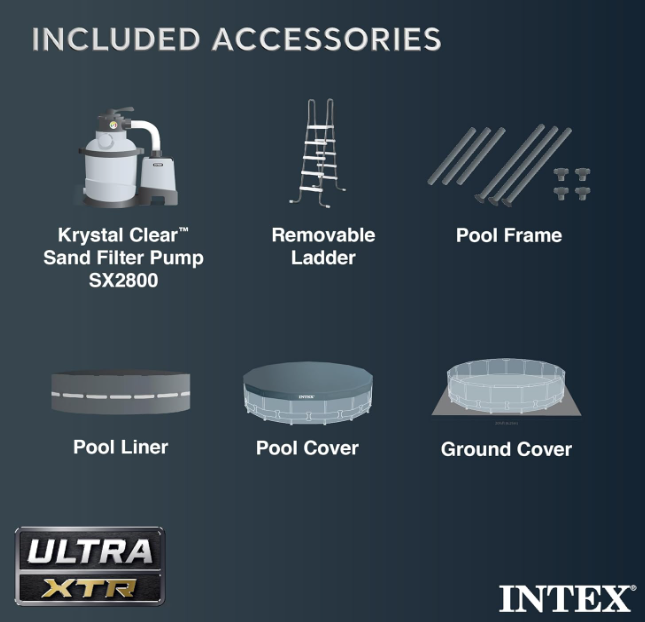 Intex Ultra XTR™ Deluxe Above Ground Pool Set - accessories
