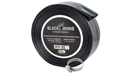 U.S. Pool Supply Black Rhino pool backwash hose with clamp