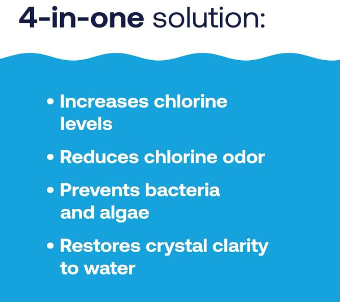HTH Pool Shock Advanced 4 in 1 pool shock for chlorine, odor, bacteria, algae, and clarity