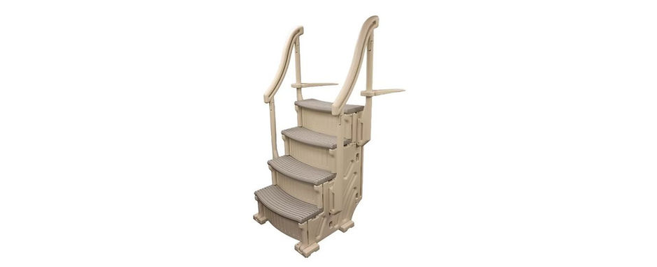 Confer Plastics Drop-In Above Ground Pool Steps with grey threads