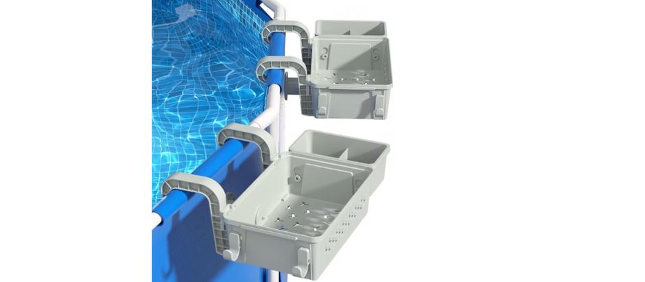 poolside storage baskets for above ground swimming pools