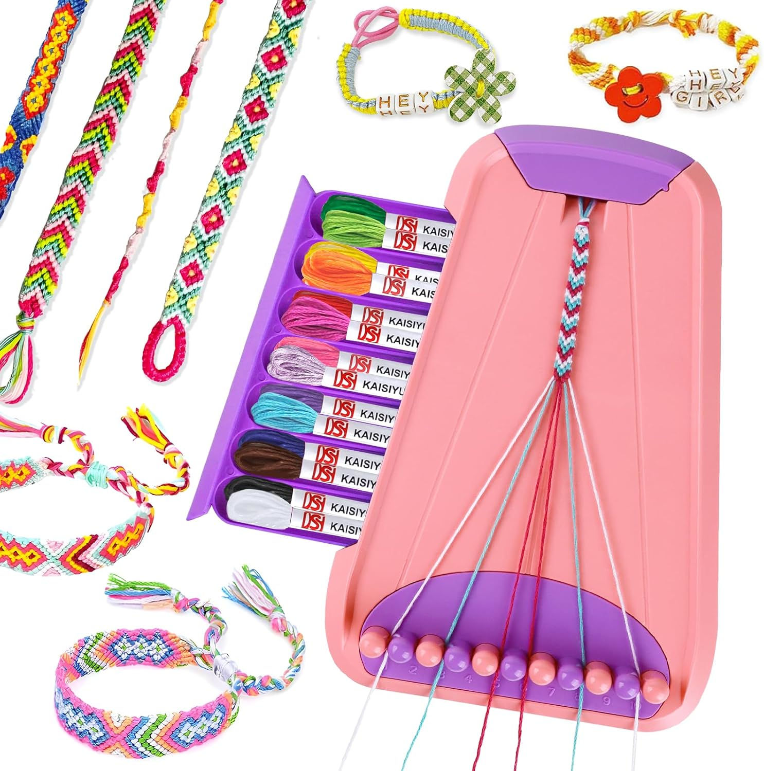 Rdfmy Friendship Bracelet Making Kit for Girls, Arts and Crafts Bracelets String