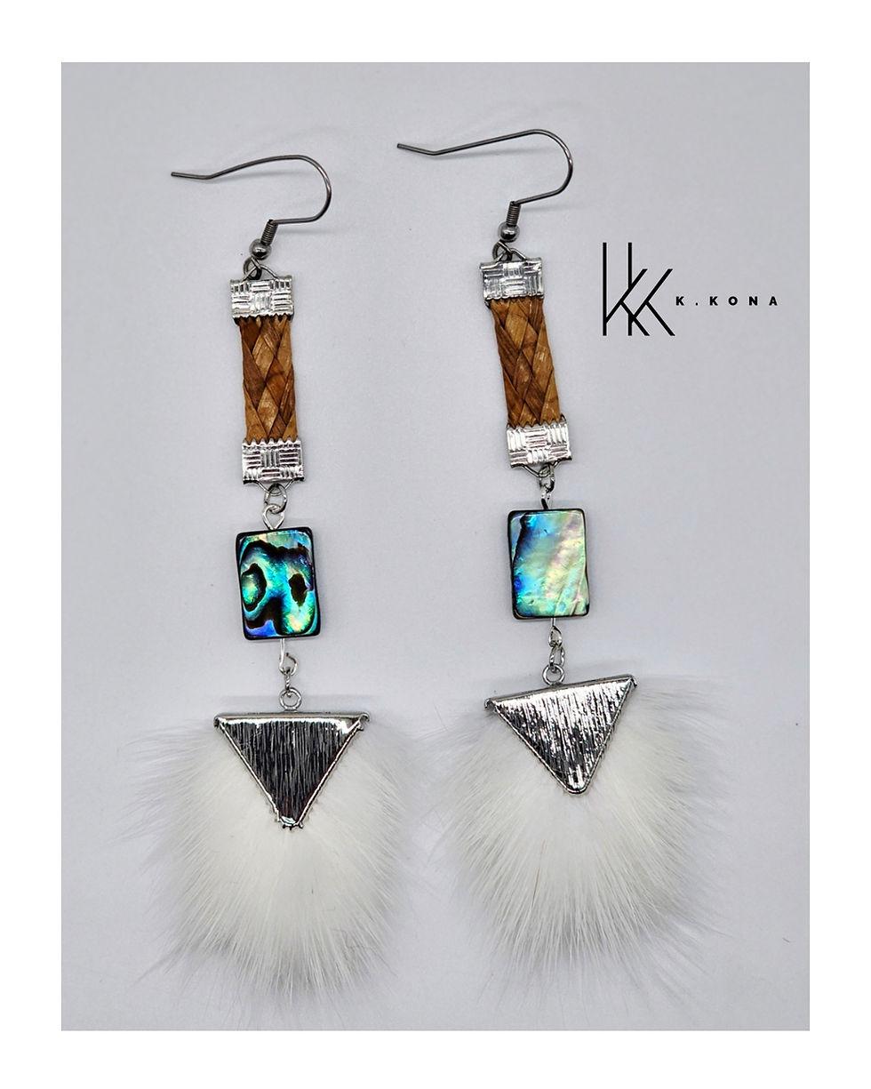 Thumbnail: Mink Fur: cedar, square abalone shells, mink fur