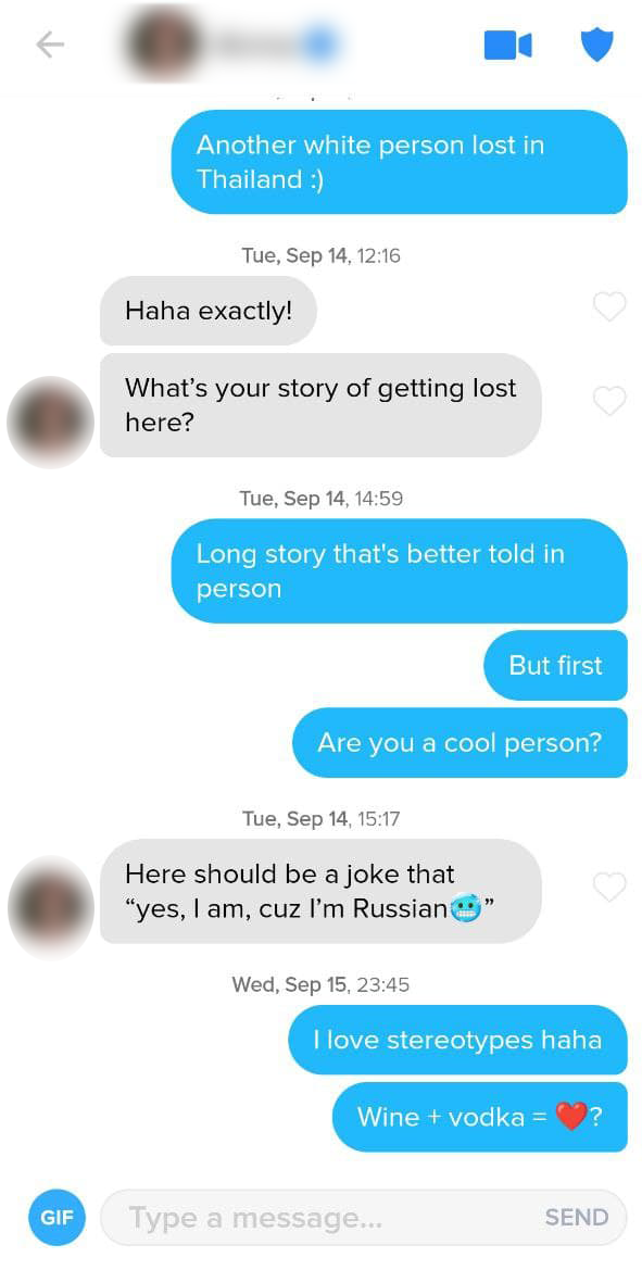 full tinder convo example