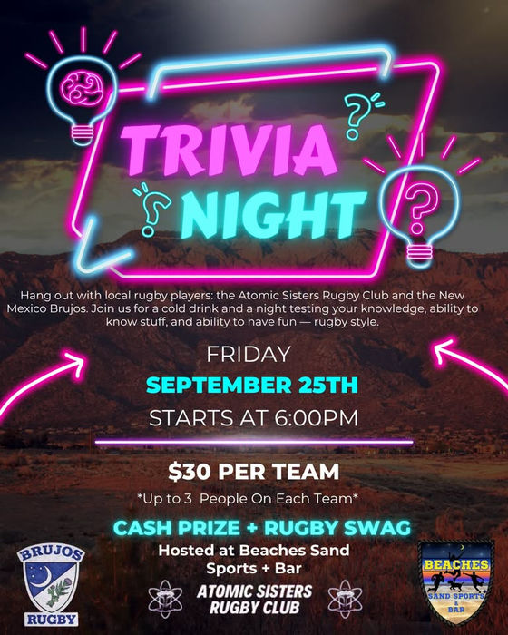 Trivia Night With the NM Brujos and Atomic Sisters, New Date for Brujos Golf Tournament and Fundraiser, Fall Practice Continues and More