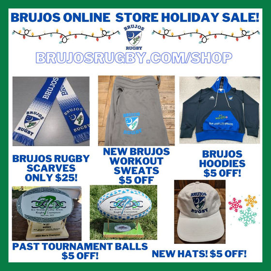 NM Brujos online store holiday sale extended to New Years! Superbowl fat run returns in Feb! Winter practice new time! 2024 Spring schedule! 