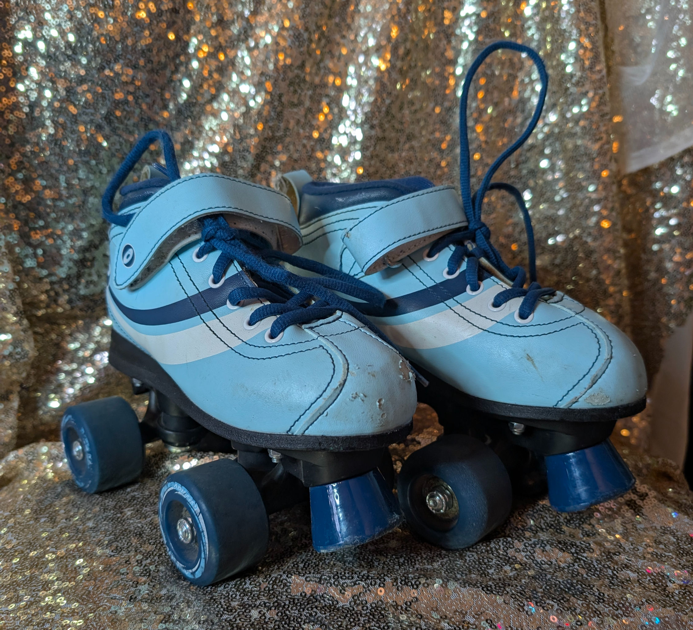 OSPREY QUAD DISCO SKATES - BLUE UK1
