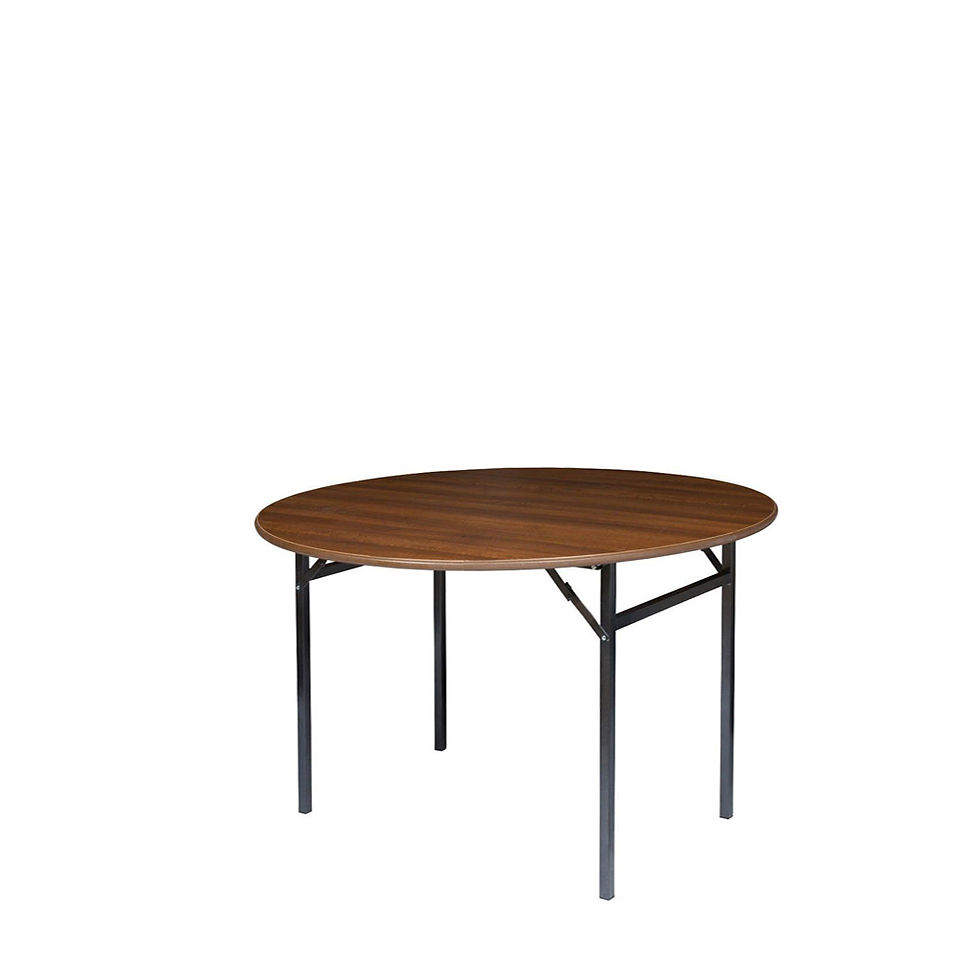 Miniature : Oak & Walnut Finish Round Tables