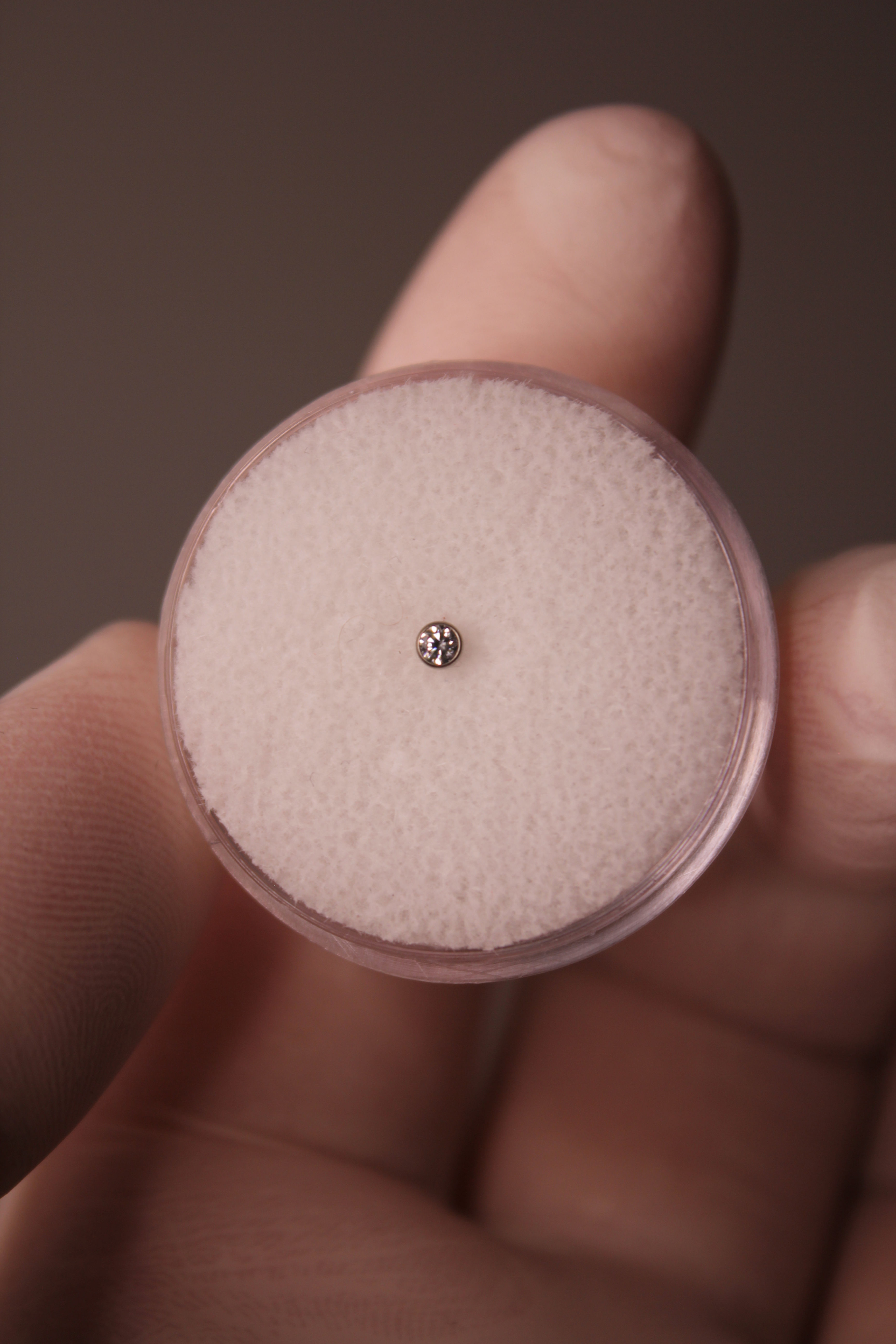 Titanium Bezel Set Gem