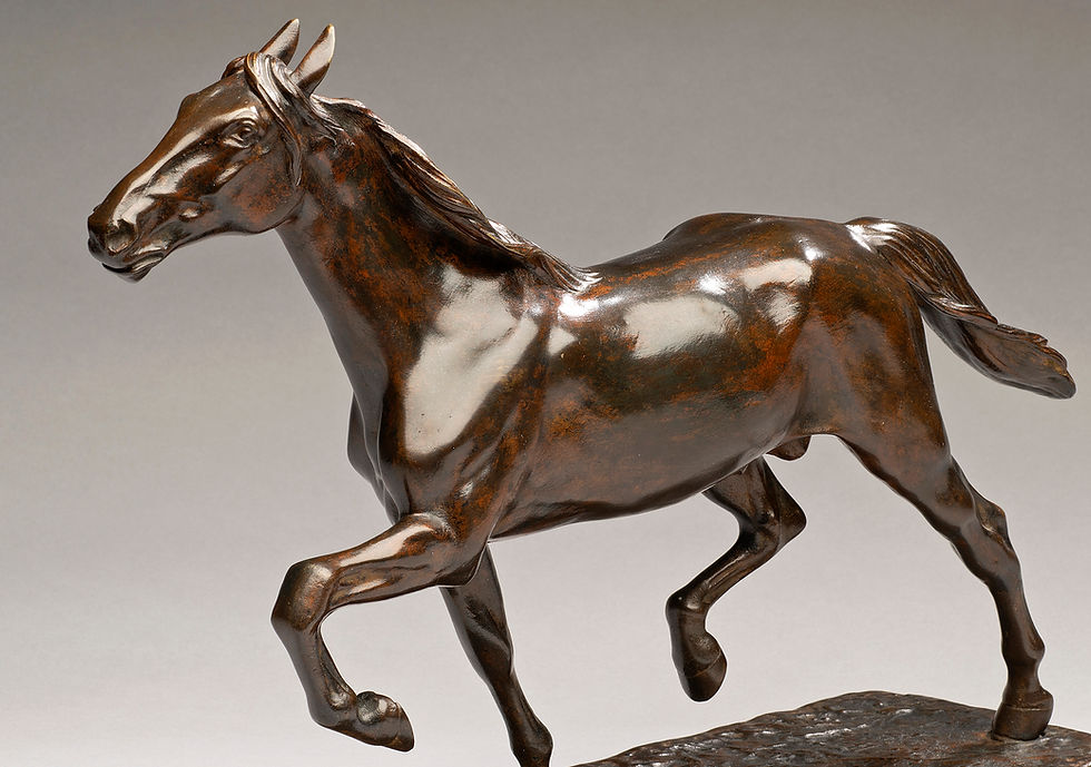 Thumbnail: Bronze Horse Portrait of a Trotting Stallion Isidore Jules Bonheur (1827-1901)