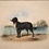 Miniature : Dog Portrait Lithograph in the Taste of Alfred De Dreux, France circa 1870