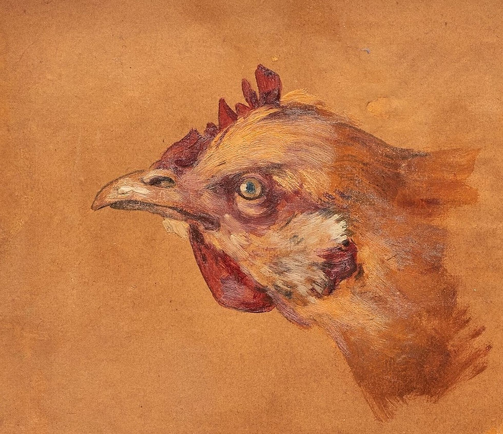 縮圖："Study of Roosters" Charles-Emile Jacque (French, 1813-1894)