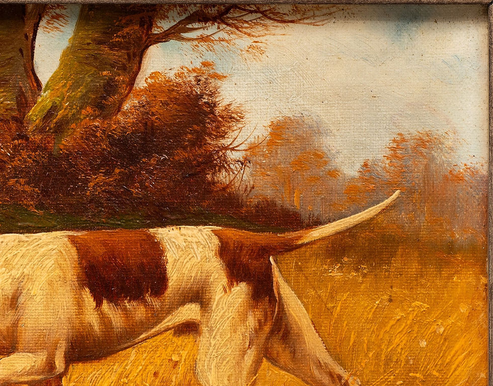 Miniatura: Hunting Dog at the Ready (R) Louis Lartigau (French, 19th/20th)