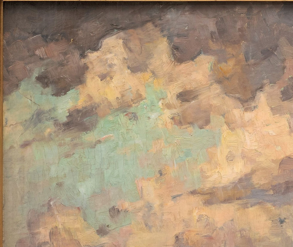 Thumbnail: "Fantastic Cubistic Landscape" ca. 1920s Edmond van Dooren (Belgian, 1896-1965)