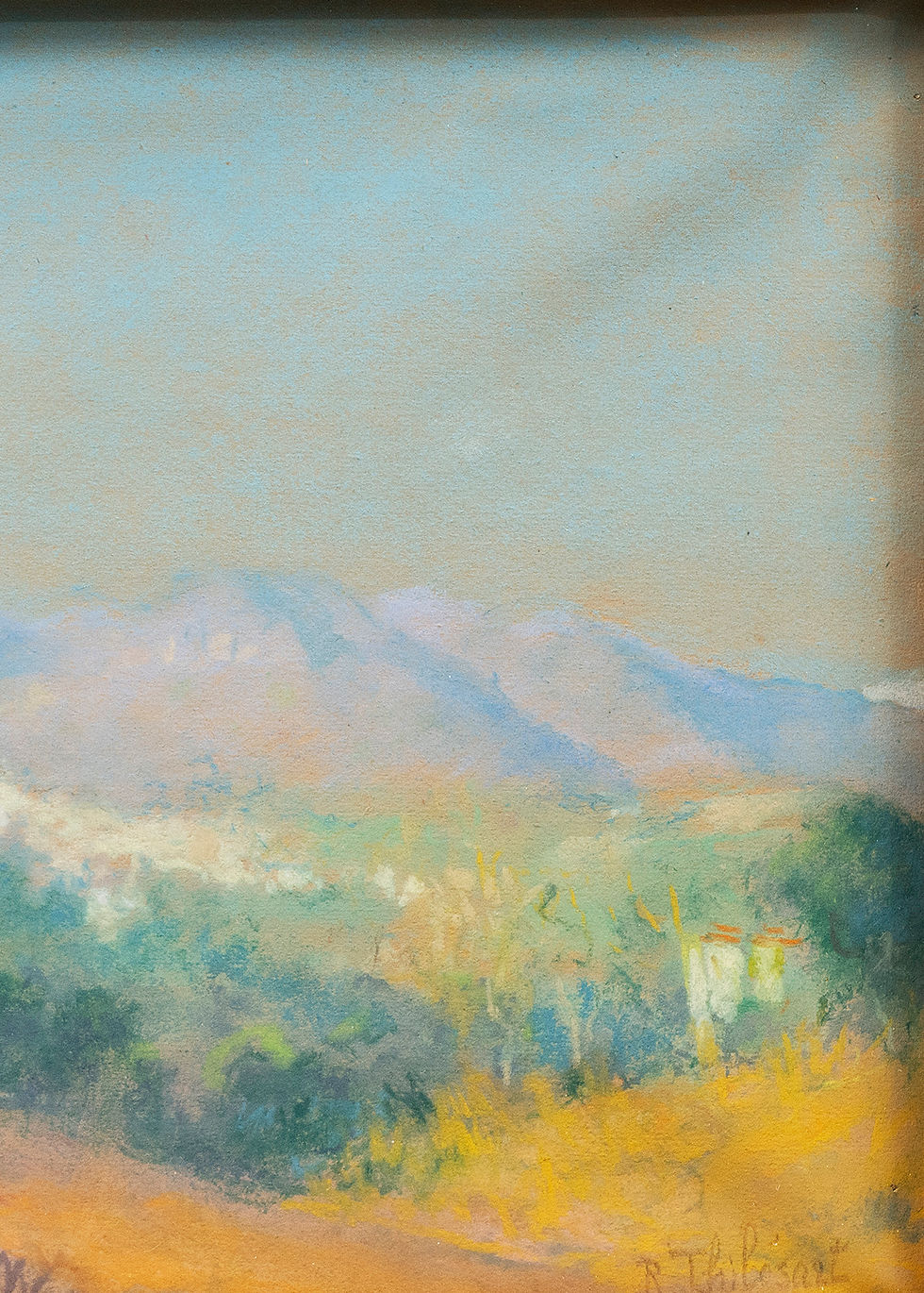 Miniature : "Collines de Provence" Raymond Thibesart (France, 1874-1968)