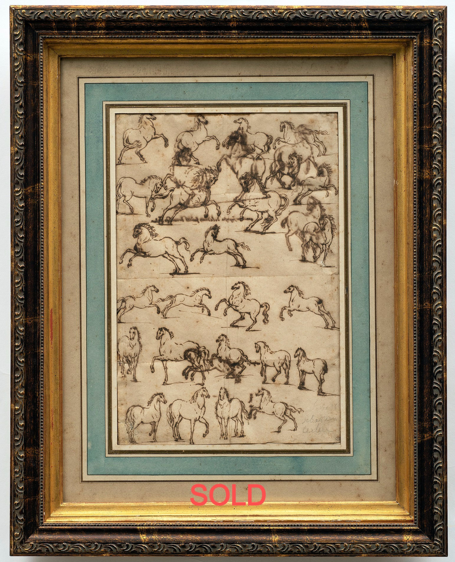 Studies of Horses Sebastien Leclerc (French 1637-1714)