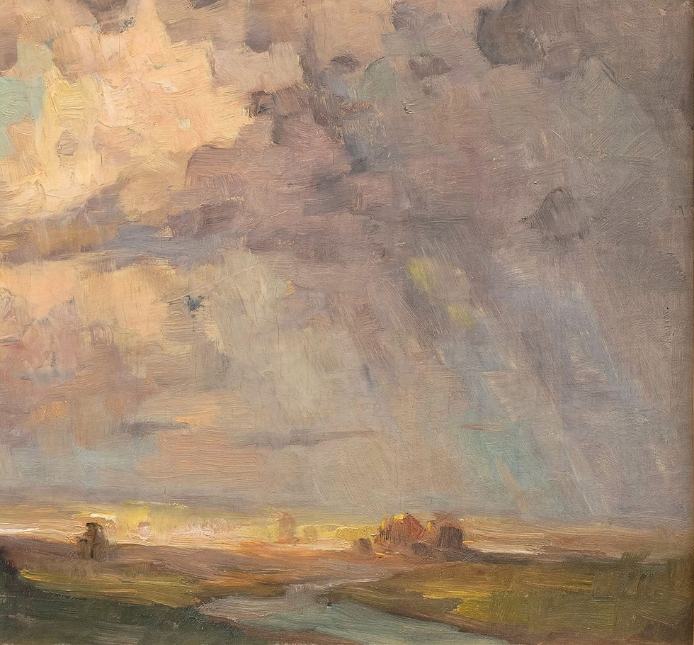 Thumbnail: "Fantastic Cubistic Landscape" ca. 1920s Edmond van Dooren (Belgian, 1896-1965)