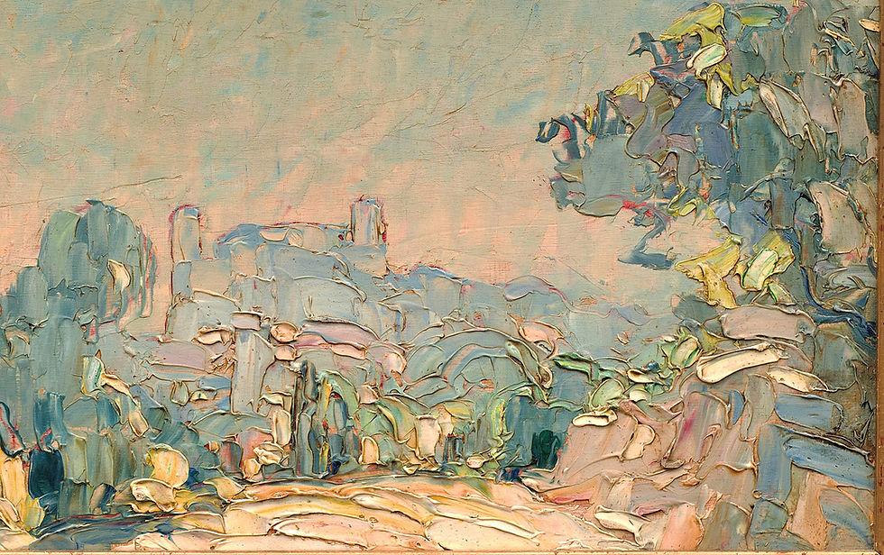 Miniatura: "Cannes, Le Suquet Vu de la Coix des Gardes" Dated 1920 Louis Pastour