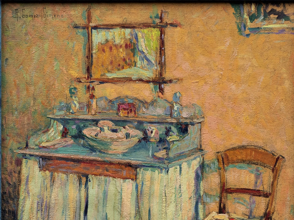 Miniaturbild: "Interior with Chair and Vanity" circa 1918 by Ricardo Gomez-Gimeno (1892-1954)