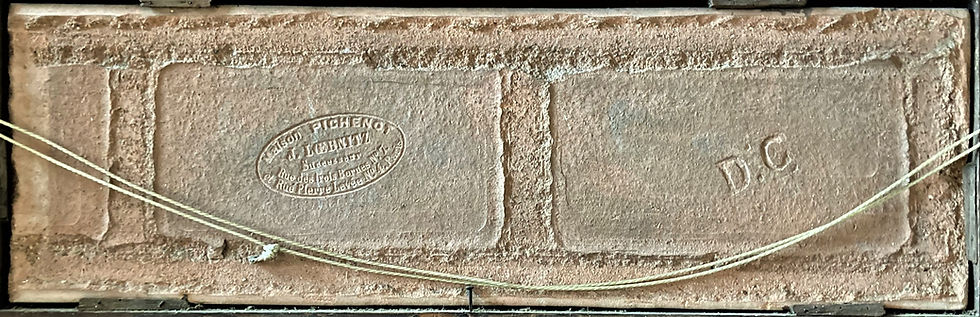 Miniaturbild: Portrait of 6 Dogs on Enamelled Ceramic by Maison Pichenot-Loebnitz ca. 1880