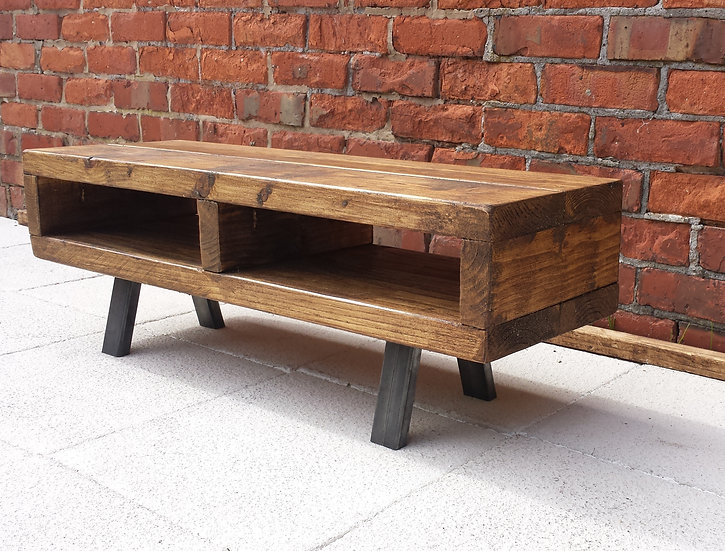 Tv stand contemporary rustic industrial tv unit