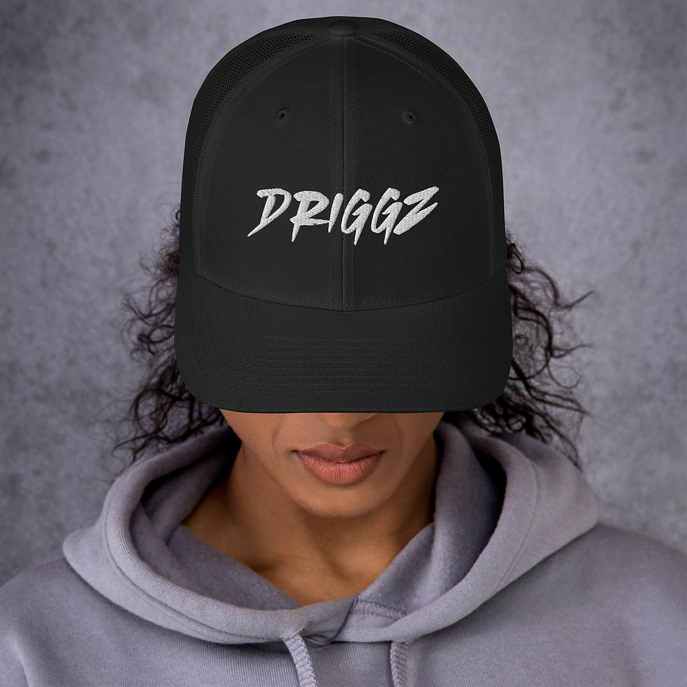 Driggz - White Logo Trucker Cap