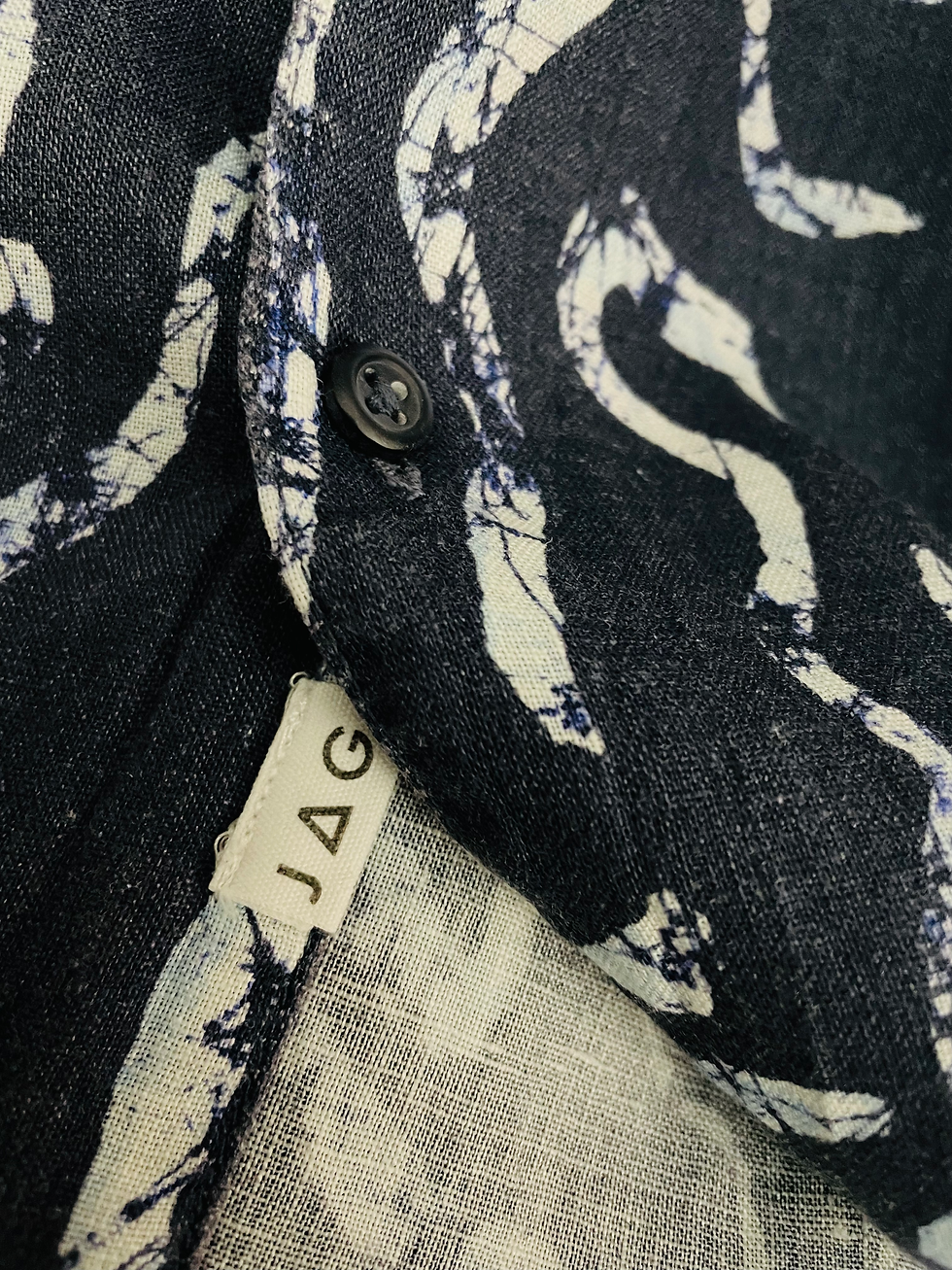 Thumbnail: JAG Linen Print Short Sleeve Shirt - Men’s Size M