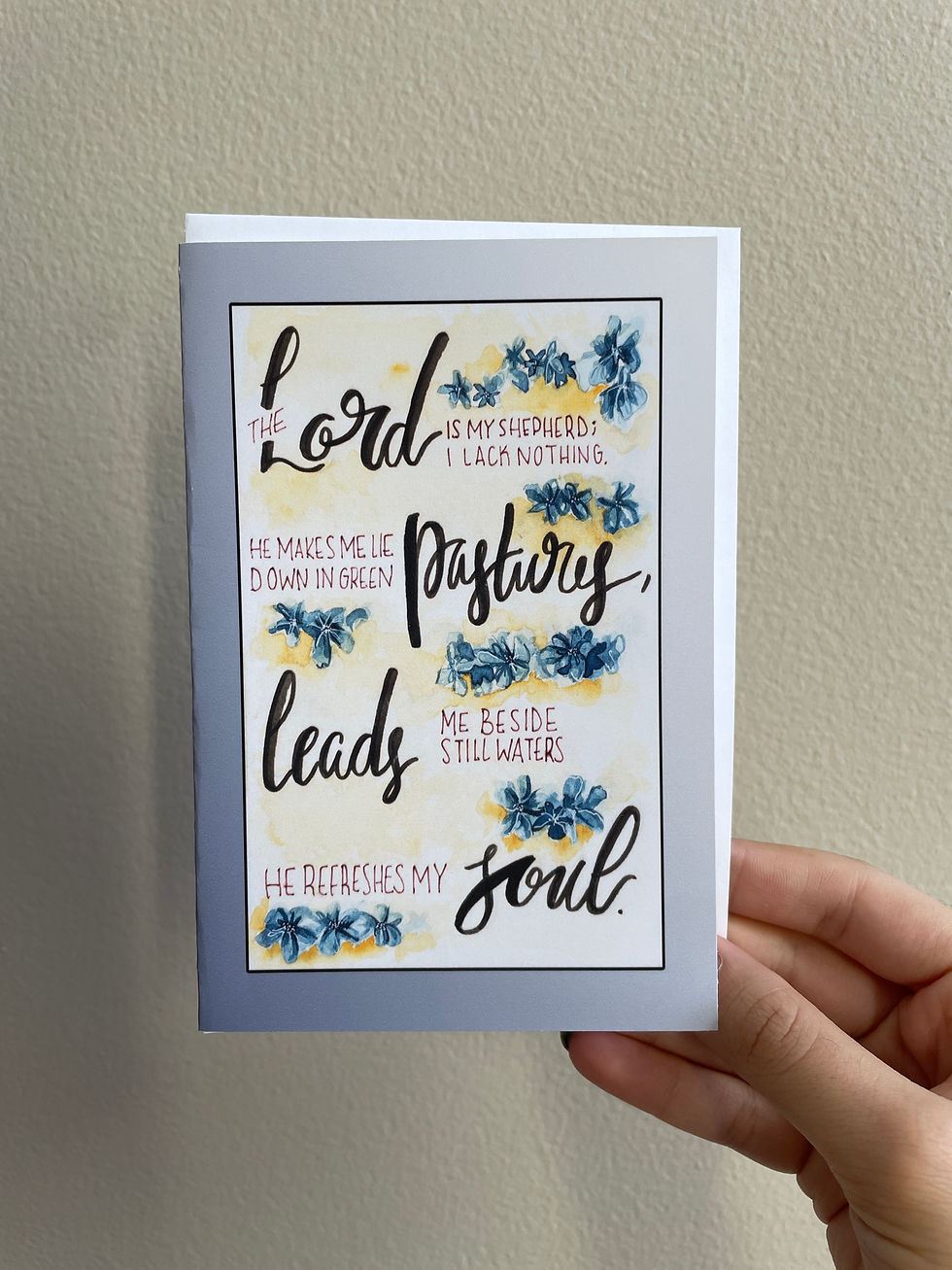 Psalm 23:1-3 - Individual Card