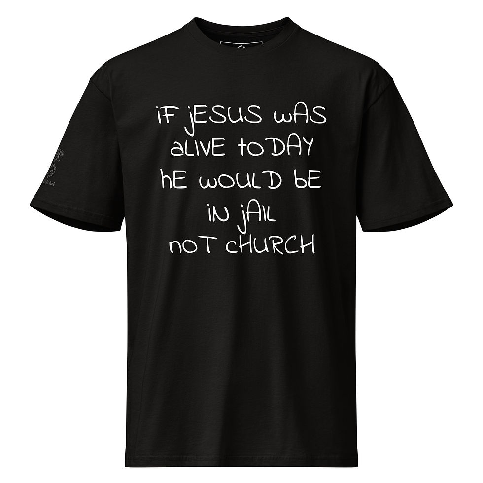 Thumbnail: GAWDian - Jesus Would Be in Jail Men's Premium Short Sleeve T-Shirt