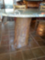 Custom "tree trunk" table base