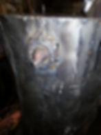 "Mouse" in Tree Trunk Table Base