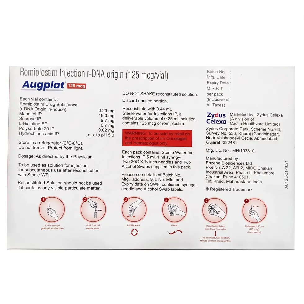 Augplat 125mcg Injection back box image