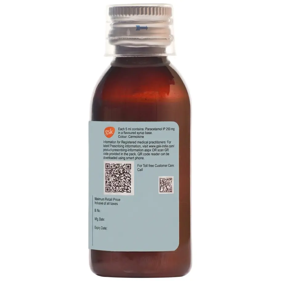 Calpol 250mg Suspension left bottle image