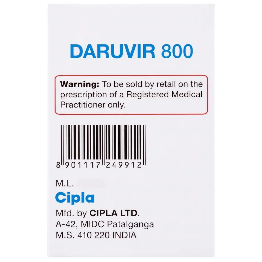 Daruvir 800 mg Tablet right box image