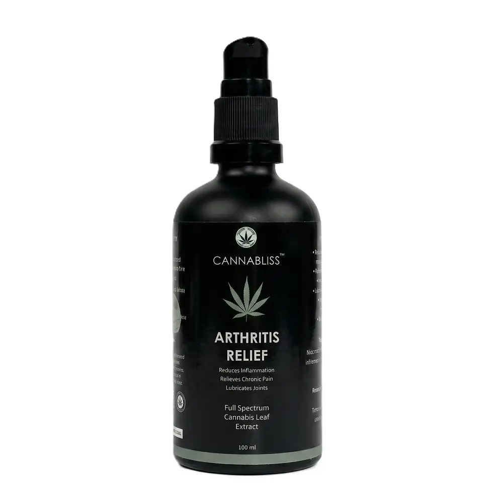 Cannabliss Arthritis Relief OIL 100ml front bottle image