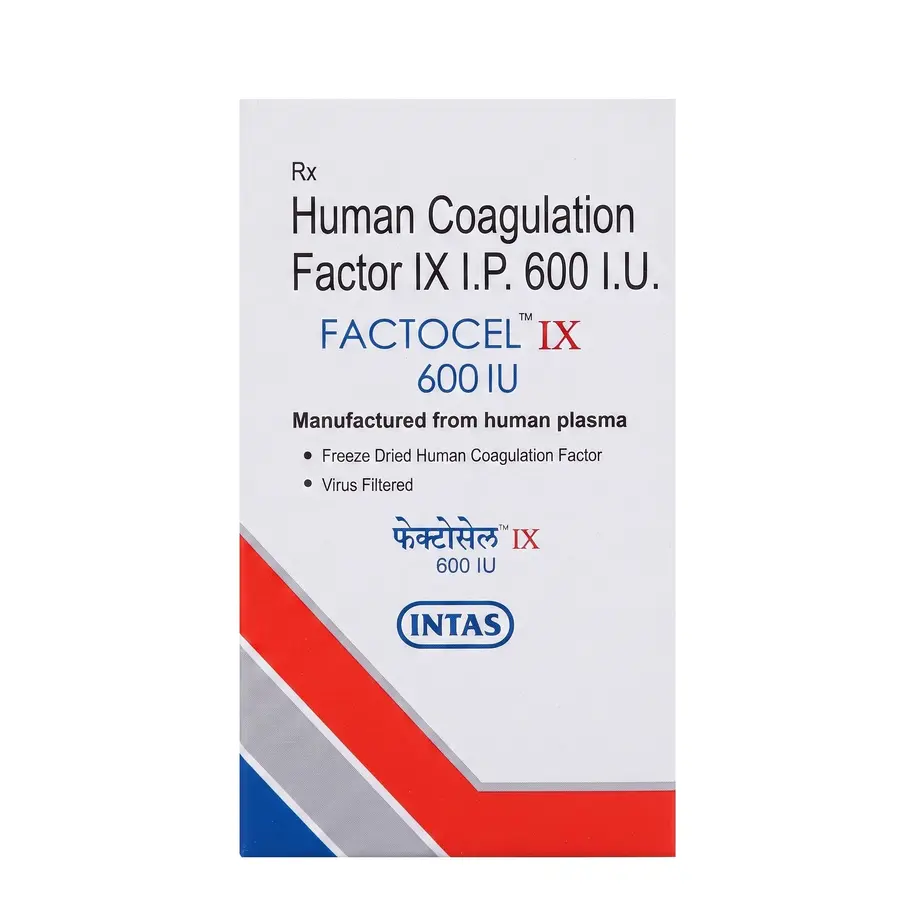 Factocel IX 600IU Injection front box image