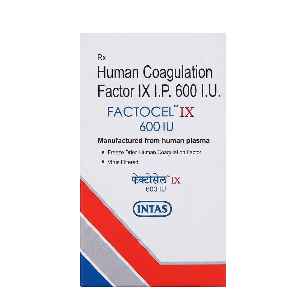 Factocel IX 600IU Injection front box image