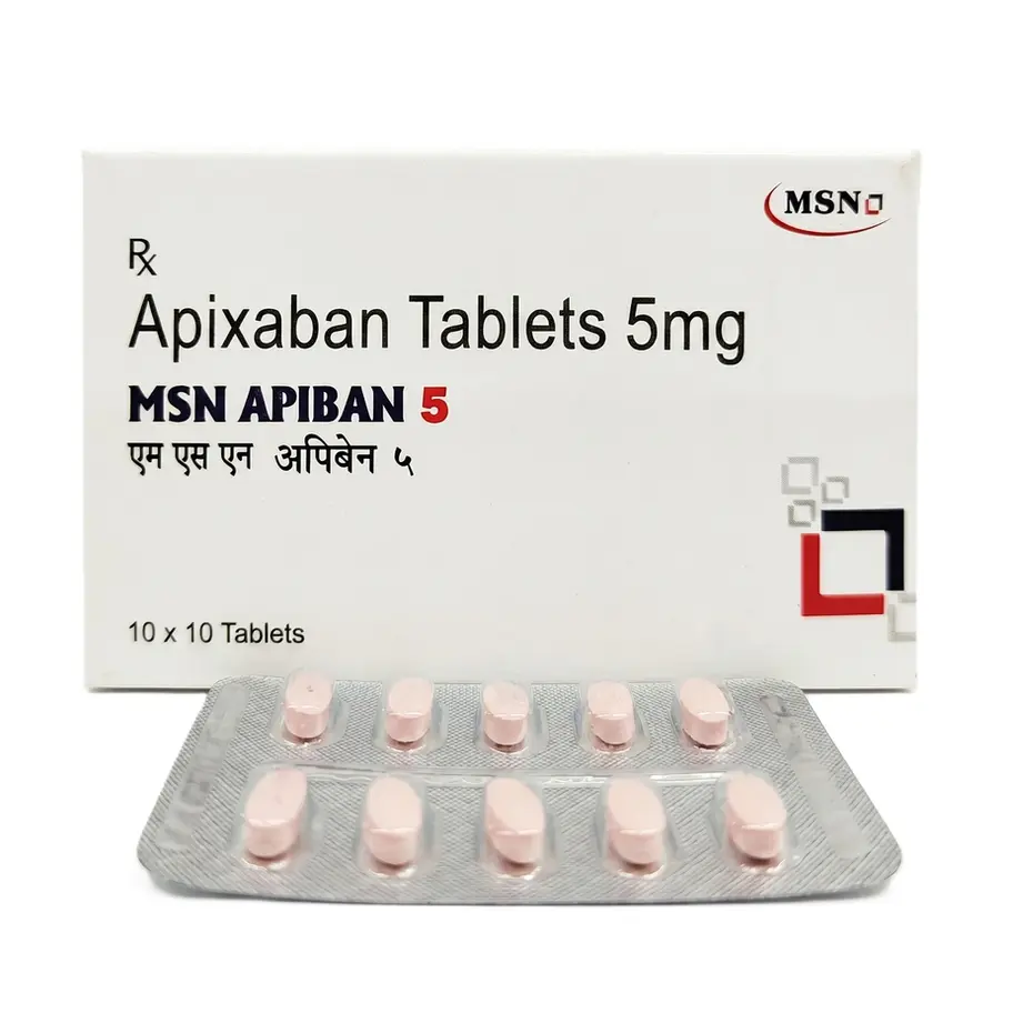 Apiban 5mg Tablet front strip and box image