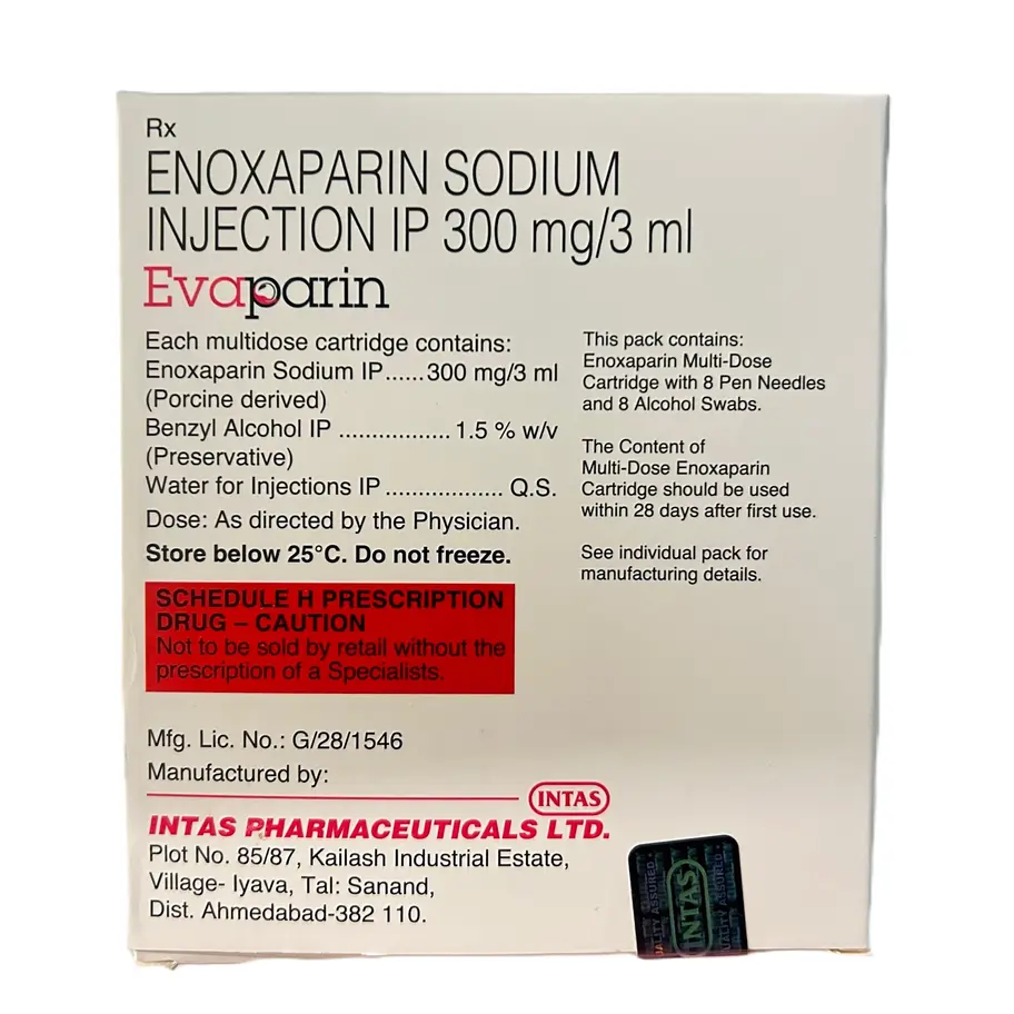 Evaparin 300 mg Cartridge back box image