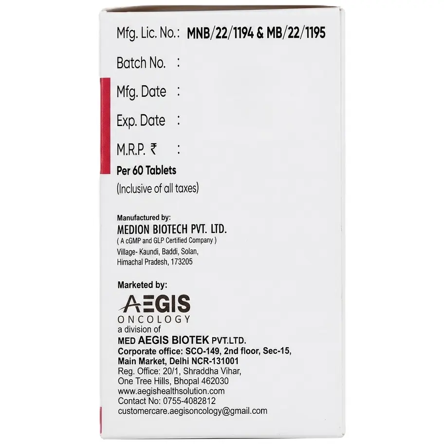 Abiragis 500mg Tablet left side box image