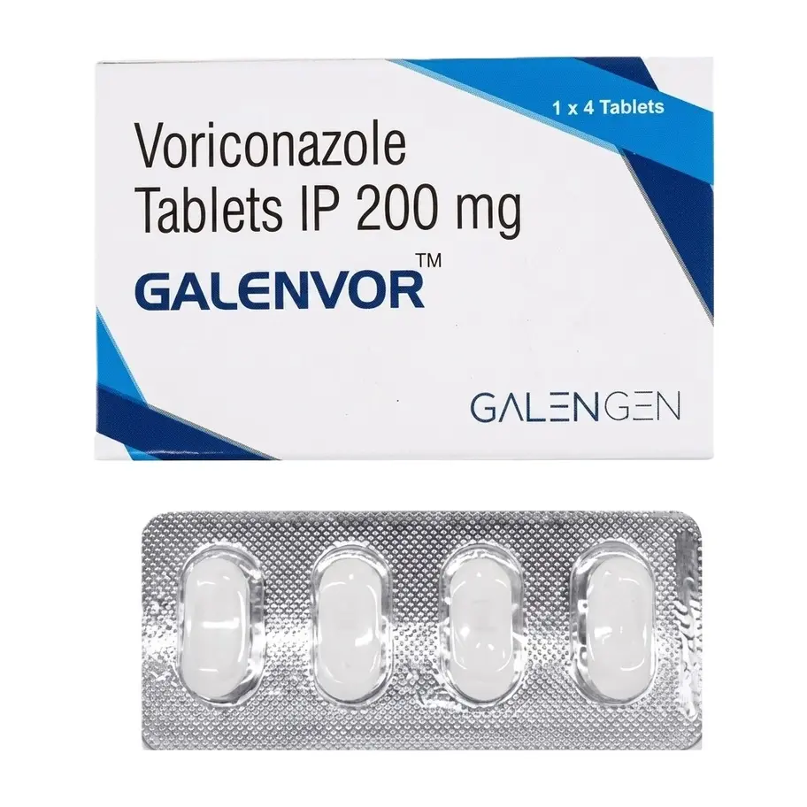 Galenvor 200mg Tablet front strip and box image