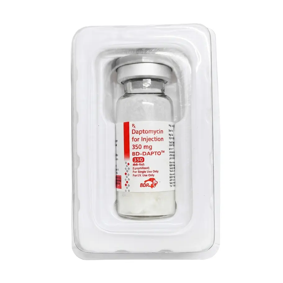 BD Dapto 350mg Injection front vial image