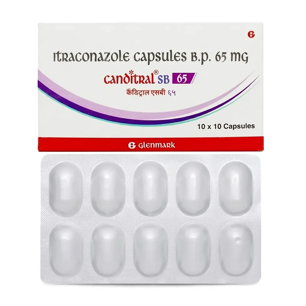 Canditral SB 65mg Capsule front strip image